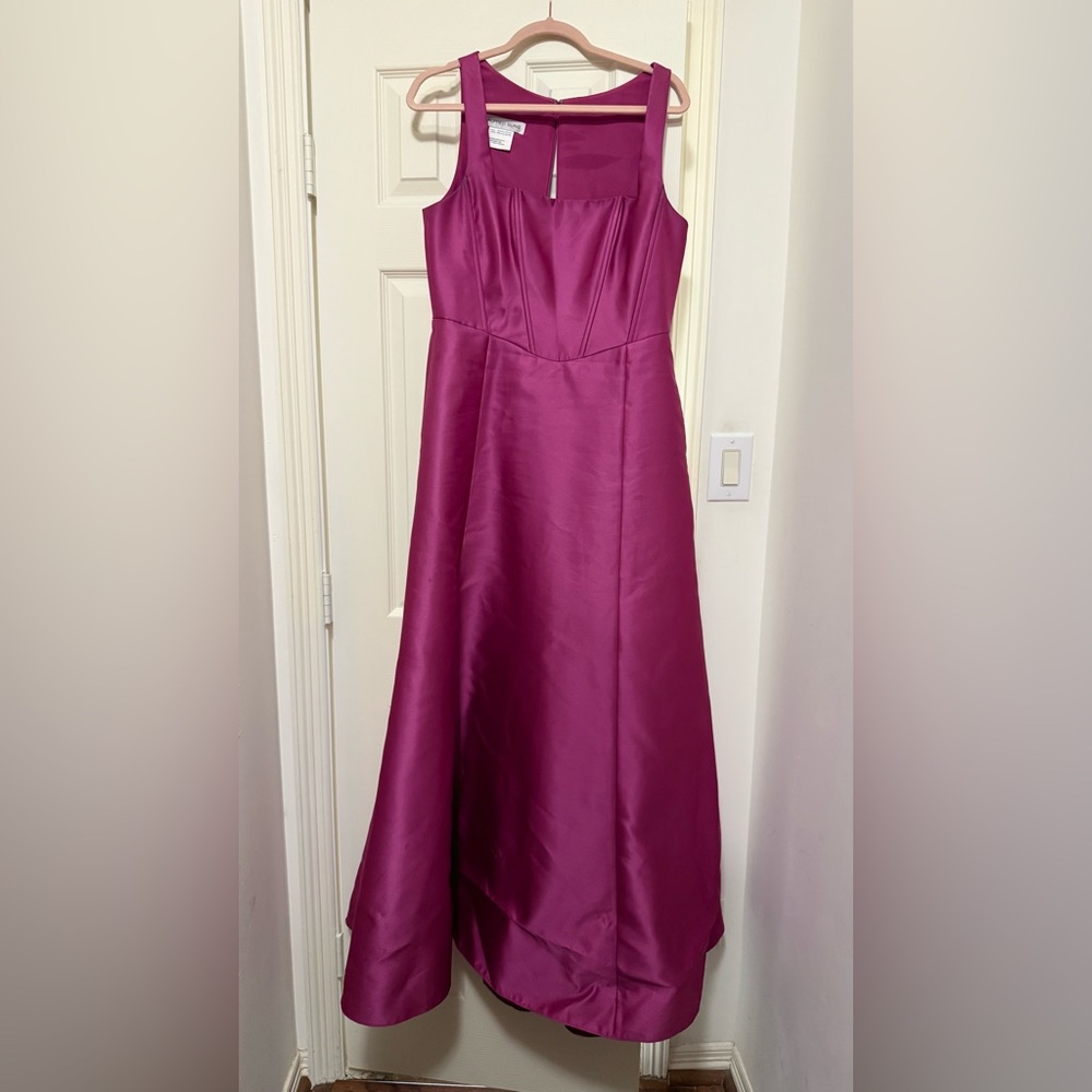 ALFRED SUNG Corset Satin Gown - Tea Rose